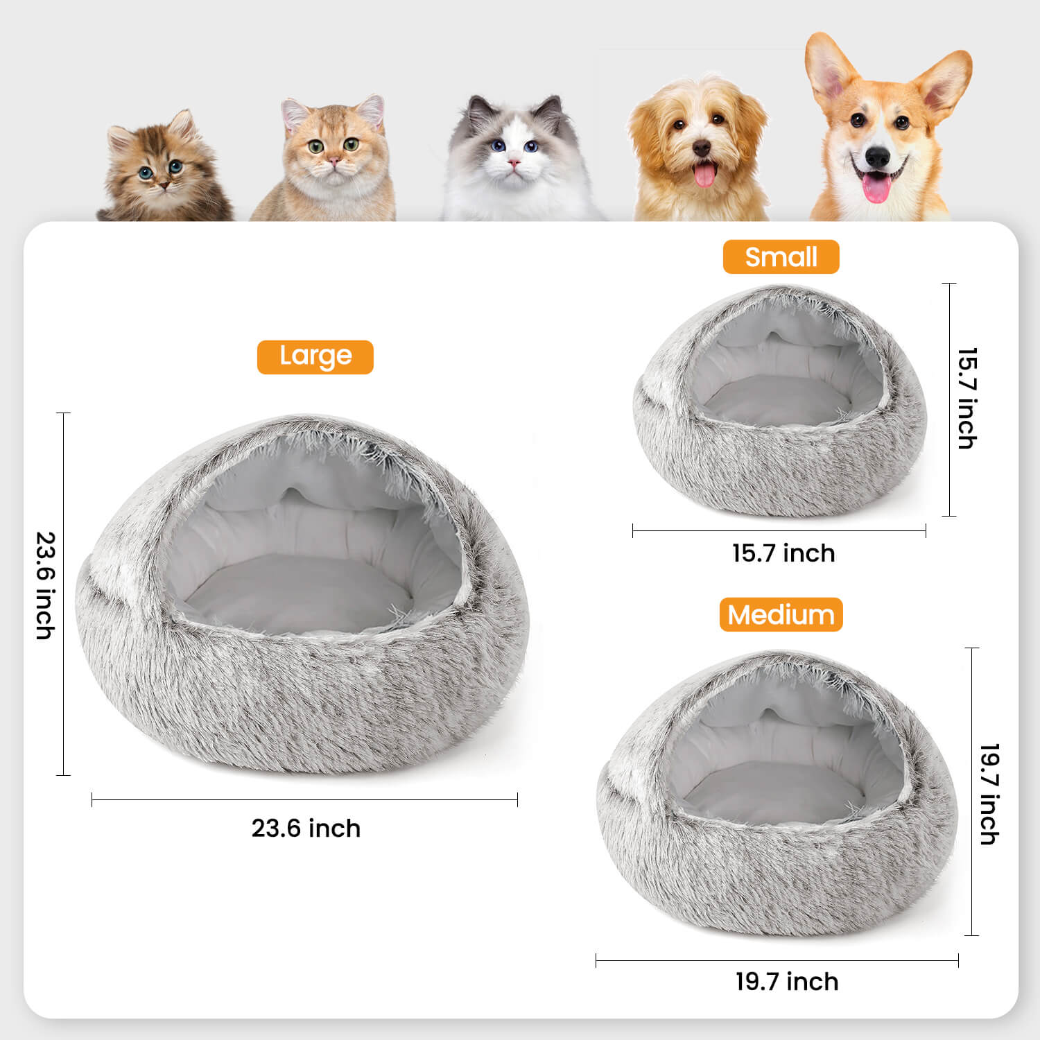 Plush Bed For Dogs and Cats